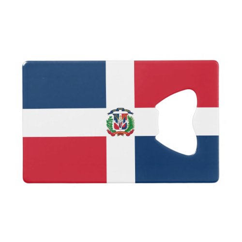Dominican Republic Flag Credit Card Bottle Opener