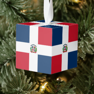 Dominican Republic flag Cube Ornament