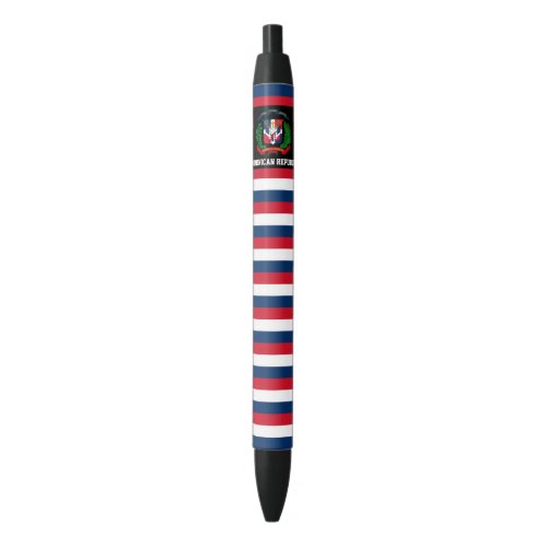 Dominican Republic Flag Cute Patriotic Black Ink Pen