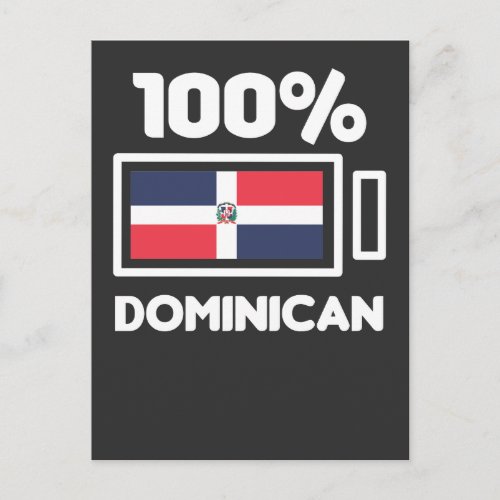 Dominican Republic Flag Dominican Power homeland Postcard