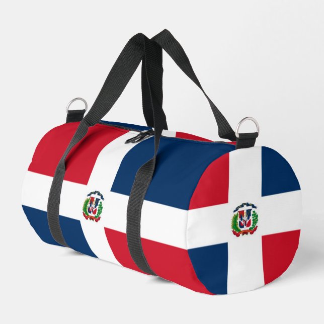 Dominican Republic flag Duffle Bag (Left Corner)