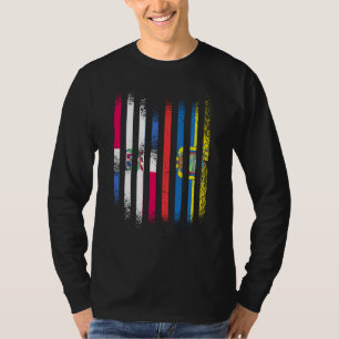 Dominican Republic Flag Ecuador Grown Country Flag T-Shirt