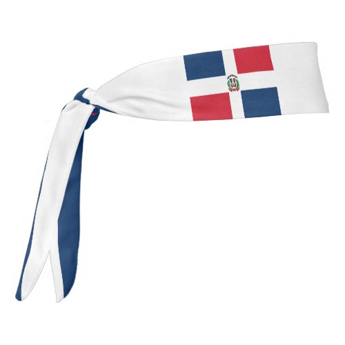 Dominican Republic Flag Elegant Patriotic Tie Headband