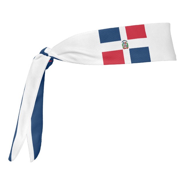 Dominican Republic Flag Elegant Patriotic Tie Headband (Rotate 270)