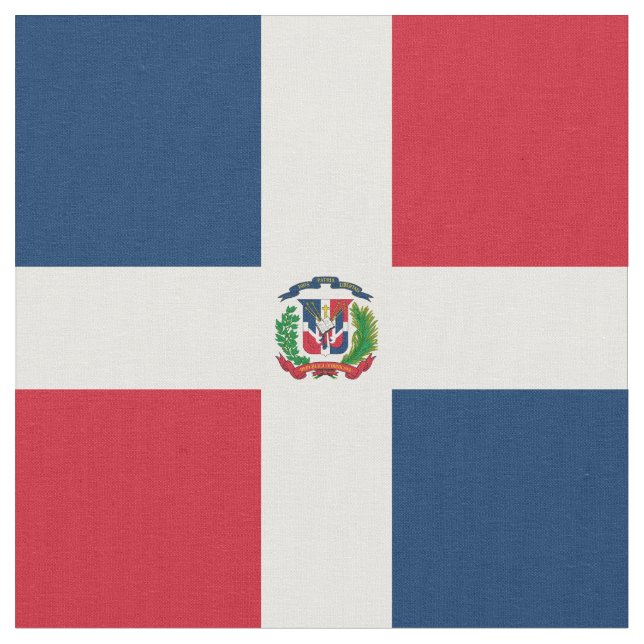 Dominican Republic flag Fabric (Close Up)