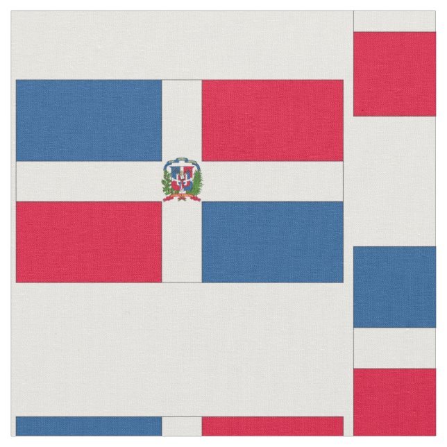 Dominican Republic Flag Fabric (Close Up)