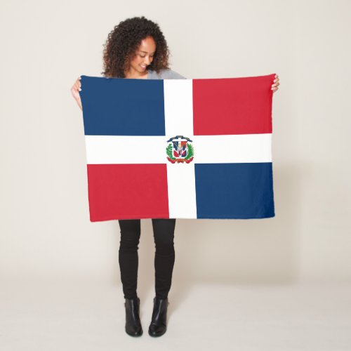 Dominican Republic Flag Fleece Blanket