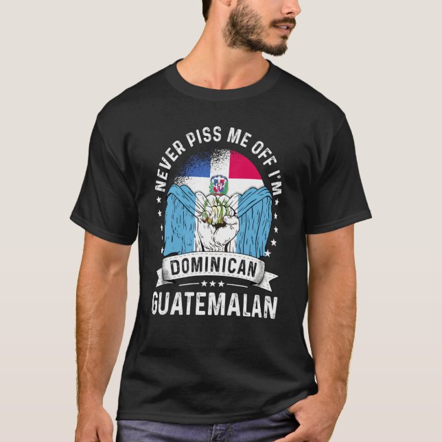 Dominican Republic Flag Guatemala Grown  Humor Pri T-Shirt (Front)