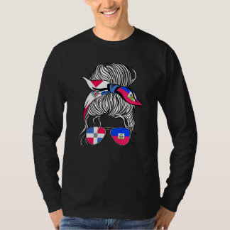 Dominican Republic Flag Haiti Grown Women Girl Cou T-Shirt