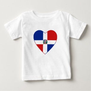 Dominican Republic Flag Heart T-Shirt