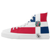 Dominican Republic Flag High-Top Sneakers (Left Shoe Outside)