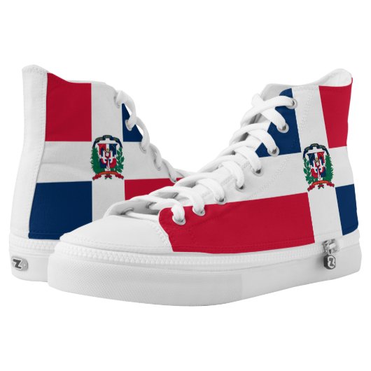 Dominican Republic Flag High-Top Sneakers (Pair)