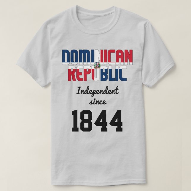 Dominican Republic Flag Independence Celebration T-Shirt (Design Front)
