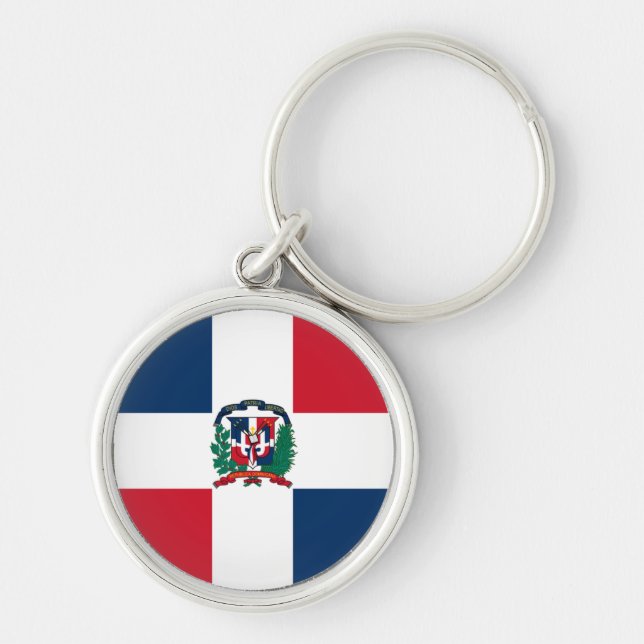 Dominican Republic Flag Keychain (Front)