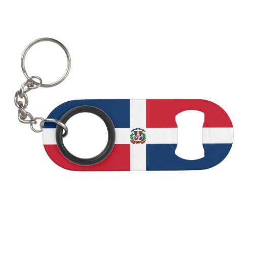 Dominican Republic Flag Keychain Bottle Opener