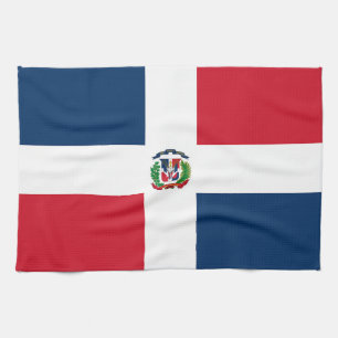 Dominican Republic flag Kitchen Towel