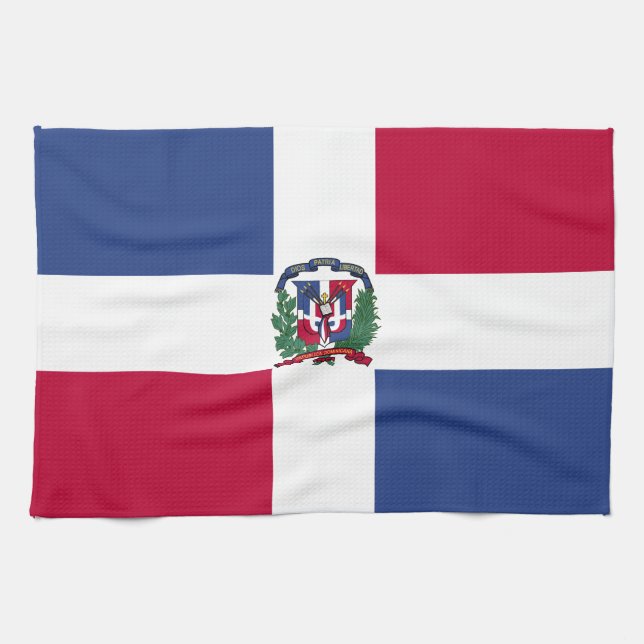 Dominican Republic Flag Kitchen Towel (Horizontal)