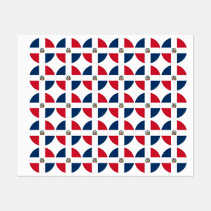 Dominican Republic flag Labels