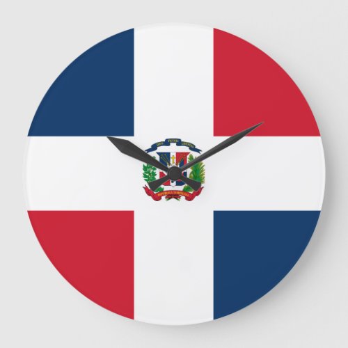 Dominican Republic Flag Large Clock