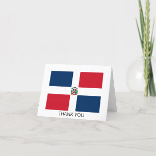 Dominican Republic Flag Letterpress Thank You Card