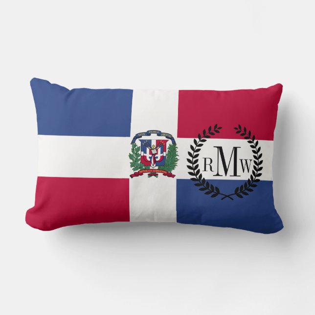 Dominican Republic Flag Lumbar Pillow (Front)