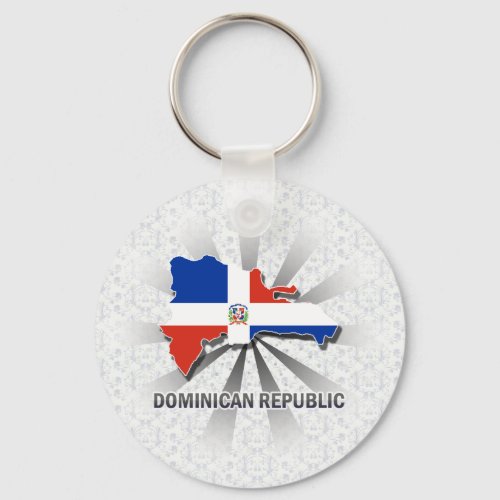 Dominican Republic Flag Map 20 Keychain