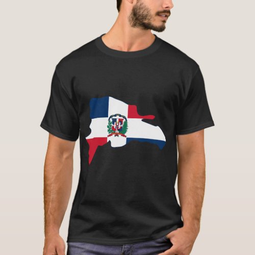 Dominican Republic Flag Map DO T_Shirt