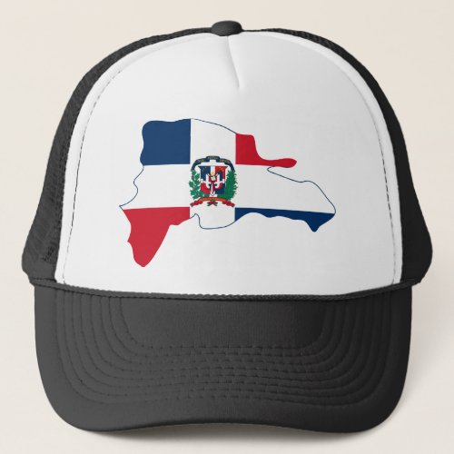 Dominican Republic Flag Map DO Trucker Hat