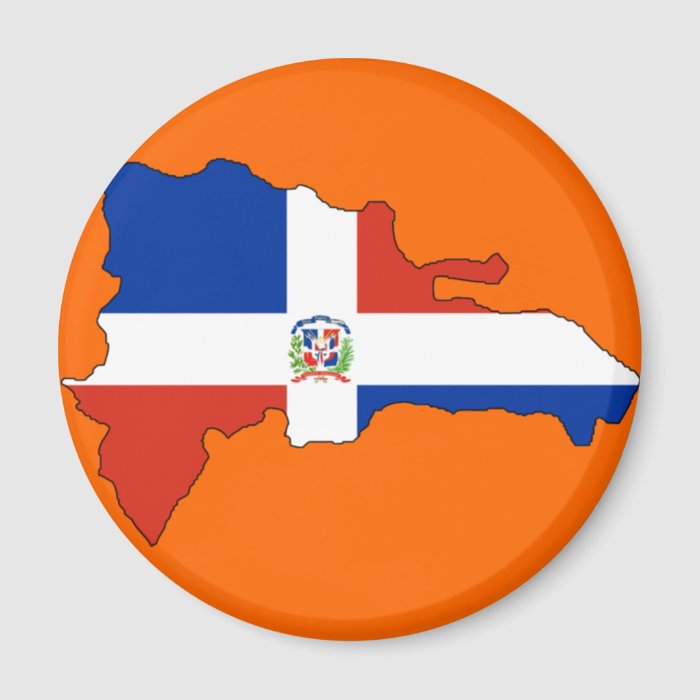 Dominican Republic flag map Magnets