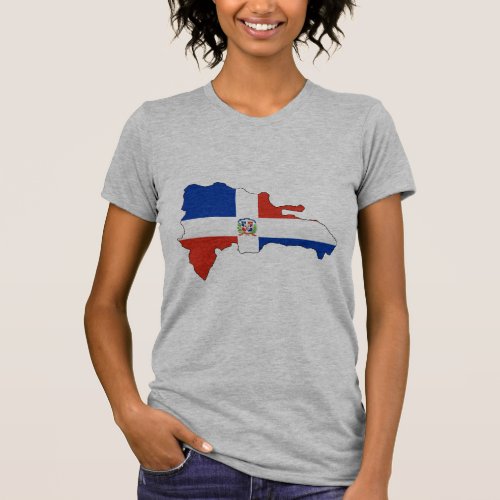 Dominican Republic flag map T_Shirt