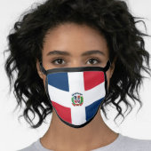 Dominican Republic Flag Mask - fashion/sports fans (Worn Her)