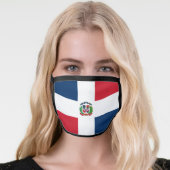 Dominican Republic Flag Mask - fashion/sports fans (Worn Her)