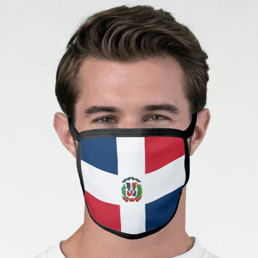 Dominican Republic Flag Mask - fashion/sports fans (Worn Him)