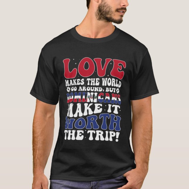 Dominican Republic Flag Men & Women Cute Til Domin T-Shirt (Front)