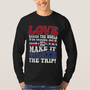Dominican Republic Flag Men & Women Cute Til Domin T-Shirt