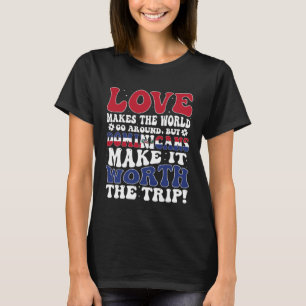 Dominican Republic Flag Men & Women Cute Til Domin T-Shirt