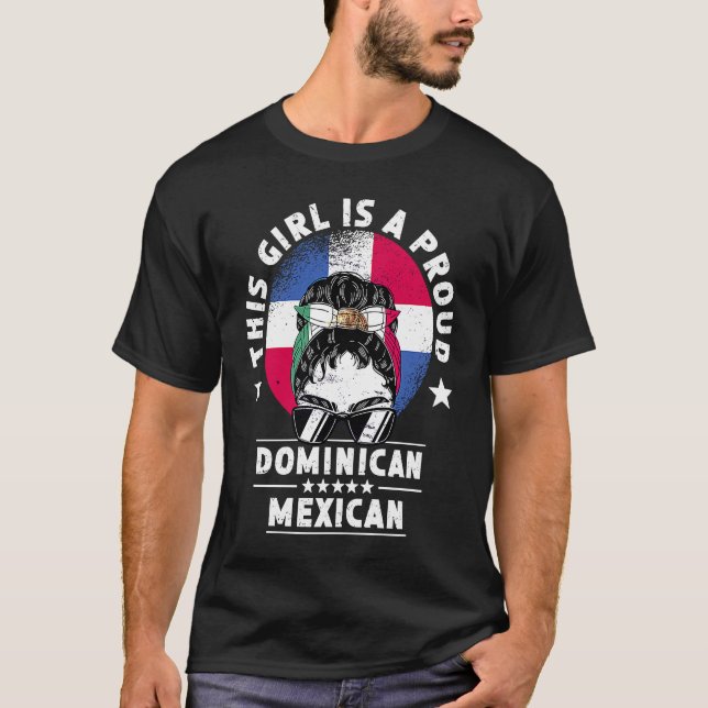 Dominican Republic Flag Mexico Grown Women Girl Pr T-Shirt (Front)
