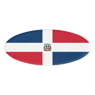 Dominican Republic flag Name Tag
