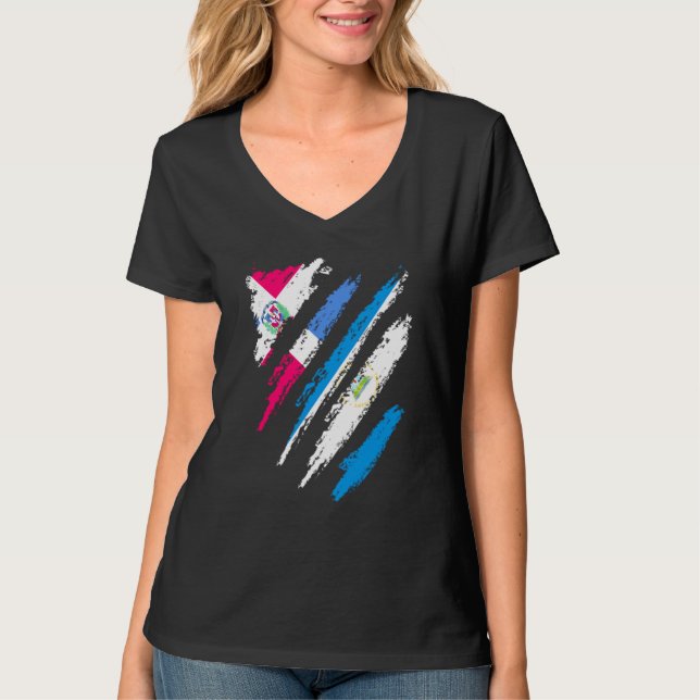 Dominican Republic Flag Nicaragua Grown Country St T-Shirt (Front)