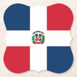 Dominican Republic Flag Paper Coaster<br><div class="desc">Customizable World Flag Products - Please feel free to add your own text.</div>