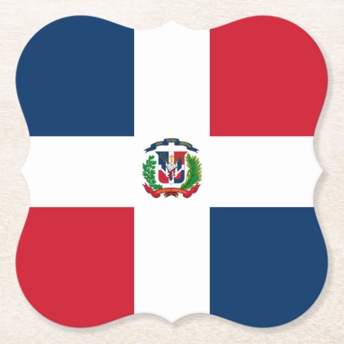 Dominican Republic Flag Paper Coaster