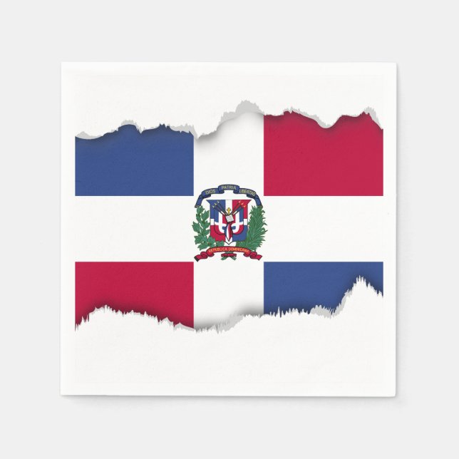 Dominican Republic Flag Paper Napkins (Front)