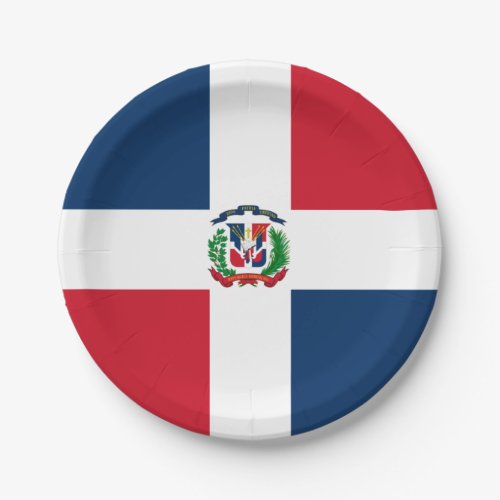 Dominican Republic flag Paper Plate