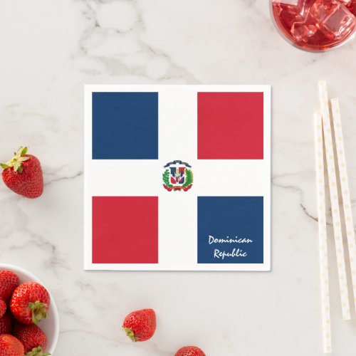 Dominican Republic Flag party fashion sports fans Napkins