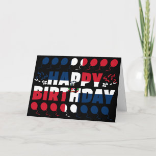 Dominican Republic Flag Patriotic Birthday Card