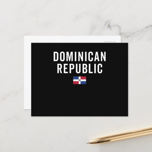 Dominican Republic Flag _ Patriotic Flag Postcard
