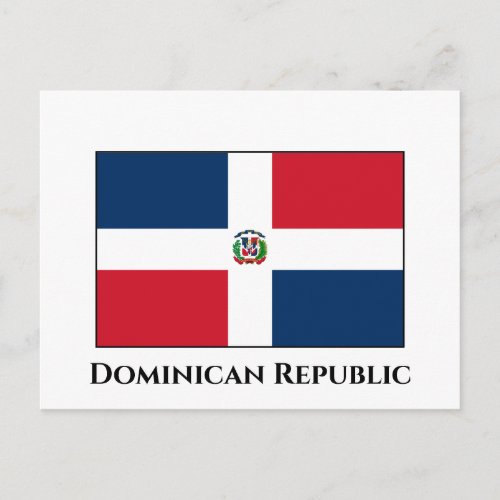 Dominican Republic Flag Postcard