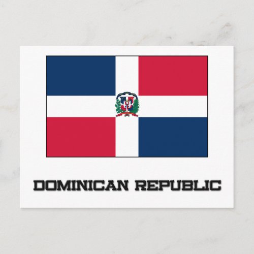 Dominican Republic Flag Postcard