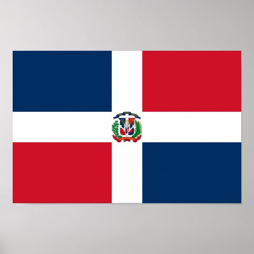 Dominican Republic Flag Poster