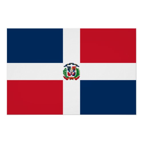 Dominican Republic Flag Poster